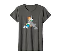 The Jetsons Astro Hugging George T-Shirt, Women, Asphalt Grey, 3X-Large