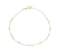 The Jewel Hut 9ct Yellow Gold Freshwater Pearl Trace Chain Bracelet GB518W