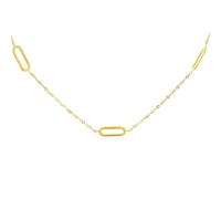The Jewel Hut 9ct Yellow Gold Paper Link Necklace 1.10.0484
