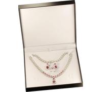 The Jewellery Pak Black Color Extra Large Necklace Ring Earrings Bracelet Sets Gift Box Luxury Soft Touch PU Leather Material Big Necklace Storage Box Size 7.5"(W)*7.5〞(D)*1.57〞(H)