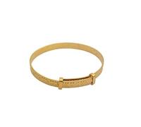 The Jewellery Stockroom 9ct Rolled Gold Hearts and Kisses Expander Bangle