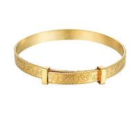 The Jewellery Stockroom Adjustable Child's Rolled Gold Swirl Bangle