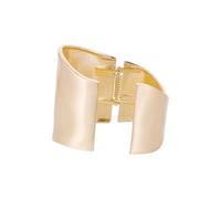 The Jewellery Stockroom Chunky Statement Gold Plated Molten Bangle