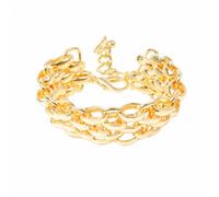The Jewellery Stockroom Gold-tone Chunky Chain Bold Link Design Statement Bracelet