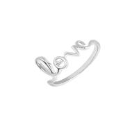 The Jewellery Stockroom Sterling Silver Love Script Ring - Size O
