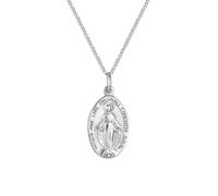 The Jewellery Stockroom Sterling Silver Reversible Miraculous Medal Pendant