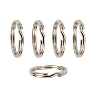 The Jewellery Store London 5 Pcs Split Rings in Nickel Free 925 Sterling Silver, Strong, Diameter 9mm
