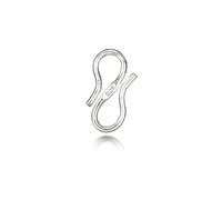 The Jewellery Store London - 925 Sterling Silver S Hook Eye Clasp (14mm x 6mm x 1mm) - Handmade, Nickel-Free Jewellery Finding for Necklaces, Bracelets & Lobster Clasps