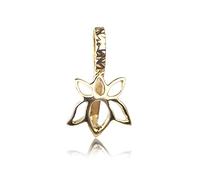 The Jewellery Store London Lotus Flower Pendant Pinch Bail 925 Sterling Silver in Gold Vermeil