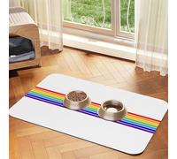 The Jewish Flag Pet Feeding Mat Dog Cat Eating Food Absorbent Leather Tablecloth for and Water Bowl Waterproof No Stains Quick Dry Non-Slip 17.72 * 11.8IN