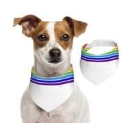 The Jewish Flag Pet Scarf Dog Bandanas Spring Summer Soft Cotton Puppy Scarfs Adjustable Accessories for Small Medium Large Girl Boy Pup Medium