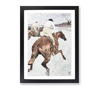 The Jockey By Henri De Toulouse Lautrec Framed Wall Art Print A4 Black