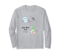 The John Muir Trail Route Map Long Sleeve T-Shirt