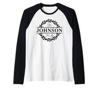 The Johnson Family Last Name Holiday Group Matching Raglan Baseball Tee
