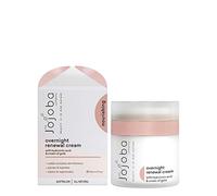 The Jojoba Company Overnight Renewal Cream Hydrating Night Moisturiser 50ml | With Hyaluronic Acid, Crown of Gold and Jojoba Oil. Hydrating and Firming Night Care. Vegan Formula.