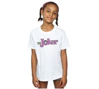 The Joker Crackle Logo Cotton T-Shirt DC Comics White 12-13 Years