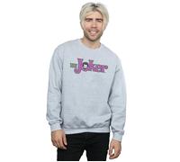 The Joker Crackle Logo Sweatshirt DC Comics Grey L