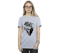 The Joker Sketch Boyfriend T-Shirt Batman Grey XL