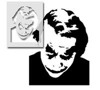 The Joker Stencil | Reusable Home Decor Art and Craft Template | Paint Bespoke finishes to Many Items/Surface (M/ 25X34CM)