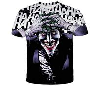 The Joker T-Shirt Unisex 3D Print Summer Crew Neck Men Sport Leisure Short Sleeve Fitness Outdoor T-Shirt - - M