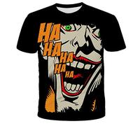The Joker T-Shirt Unisex 3D Print Summer Crew Neck Men Sport Leisure Short Sleeve Fitness Outdoor T-Shirt - - M