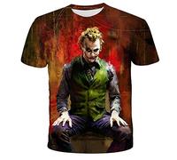 The Joker T-Shirt Unisex 3D Print Summer Crew Neck Men Sport Leisure Short Sleeve Fitness Outdoor T-Shirt - - M