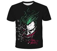 The Joker T-Shirt Unisex 3D Print Summer Crew Neck Men Sport Leisure Short Sleeve Fitness Outdoor T-Shirt - - XXL