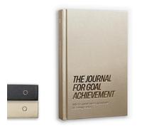 The Journal for Goal Achievement - Undated Daily Goal Setting Journal with Gratitude Prompts & Habit Tracker | Premium Hardcover for Men and Women | Sand