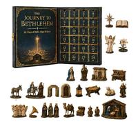 The Journey To Bethlehem Advent Calendar 2026 | Nativity Advent Calendar 24 Acrylic Ornaments Filled with Faith 24-Day Bethlehem Trip Christmas Countdown for Home Decor