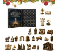 The Journey To Bethlehem Advent Calendar 2026 | Nativity Advent Calendar 24 Acrylic Ornaments Filled with Faith 24-Day Bethlehem Trip Christmas Countdown for Home Decor