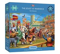 Gibsons The Joust at Warwick 1000 Piece Jigsaw Puzzle for Adults | Medieval Castle Beautiful Artwork | Sustainable Premium 100% Recycled Board | Great Gift | Gibsons Games