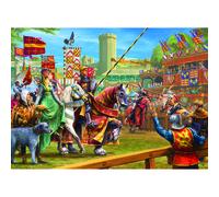 Gibsons The Joust at Warwick 1000 Piece Jigsaw Puzzle for Adults | Medieval Castle Beautiful Artwork | Sustainable Premium 100% Recycled Board | Great Gift | Gibsons Games