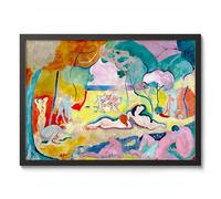 The Joy Of Life Henri Matisse Poster. Classic Art Painting Print, Art Exhibition Neutral Wall Art, Modern Minimalist Home Decor Picture, Archival Matte, A3 (Black Frame) - 42x29.7cm