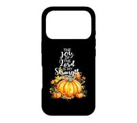 The Joy Of The Lord Is My Strength Bible Verse Fall Pumpkin Case for iPhone 17 Pro