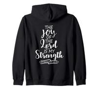 The Joy Of The Lord Is My Strength Scripture Nehemiah 8:10 Zip Hoodie