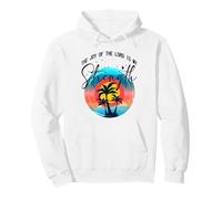 The Joy Of The Lord Is My Strength Scripture Retro Tropics Pullover Hoodie