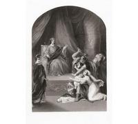 The Judgement of Solomon from The Book of Kings Old Testament. From a 19th century engraving after a work by Peter Paul Rubens. Poster Print by Ken Welsh (11 x 16)