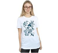 The Jugle Book Mowgli Tale Cotton Boyfriend T-Shirt Disney White XL