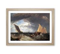 The Junction Of The Thames By Joseph Mallord William Turner Classic Painting Framed Print | A3 Oak Framed Wall Art | Ready to Hang | Classic Historical Picture | Living Room Bedroom Lounge Office