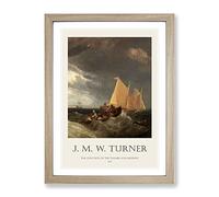 The Junction Of The Thames By Joseph Mallord William Turner Exhibition Museum Painting Framed Wall Art Print, Ready to Hang Picture for Living Room Bedroom Home Office Décor, Oak A2 (64 x 46 cm)