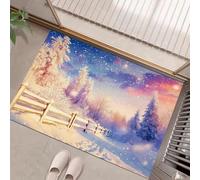 The Jungle Book Door Mats Indoor 40 X 60 Cm, Machine Washable Inside Door Mat, Snowflake Soft Doormats, Absorbent Entrance Rug, Anti-Slip Floor Mats For Front Rear Doors (Pink)