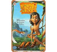 The Jungle Book: Monkey Business Movie Poster Retro Metal Tin Sign Wall Home Wall Art Metal Tin Sign,cave,bar,Club, Metal Tin Sign 8x12 Inches