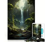 The Jungle WaterFall 1000 Piece Jigsaw Puzzle for Teenagers Smart Game Relaxed Mind Pattern Assembly Santa Wish List (38x52cm)