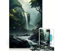 The Jungle WaterFall 1000 Piece Jigsaw Puzzle for Teenagers Smart Game Relaxed Mind Pattern Assembly Santa Wish List (50x75cm)