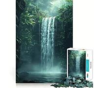 The Jungle WaterFall 1000 Piece Jigsaws for Adults Puzzle Intellect Toy Relaxing Fun Quality Cut Fine Art Piece (38x52cm)