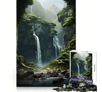 The Jungle WaterFall 1000 Pieces Jigsaws Adults Puzzles Gifts Strengthen Recall Serene Time Quality Edge Santa Wish Item (38x52cm)