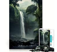 The Jungle WaterFall Jigsaw Puzzles 1000 Pieces for Adults Memory Boost Warm Time Image Assembly Fine Art Piece (38x52cm)