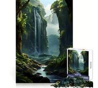 The Jungle WaterFall Jigsaw Puzzles 1000 Pieces for Adults Reason Skill Toy Calm Relax Exact Cut Heartfelt Gift (50x75cm)