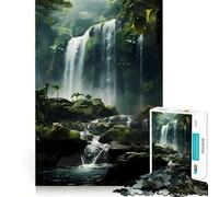 The Jungle WaterFall Jigsaw Puzzles 1000 Pieces for Teenagers Strong Logic Toy Home Activity Clear Edge Cherished Gift (50x75cm)