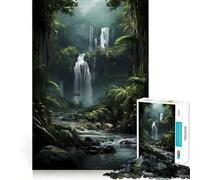 The Jungle WaterFall Jigsaw Puzzles for Adults1000 Pieces Boost Memory Soothing Fun Premium Cut Thoughtful Gift (50x75cm)